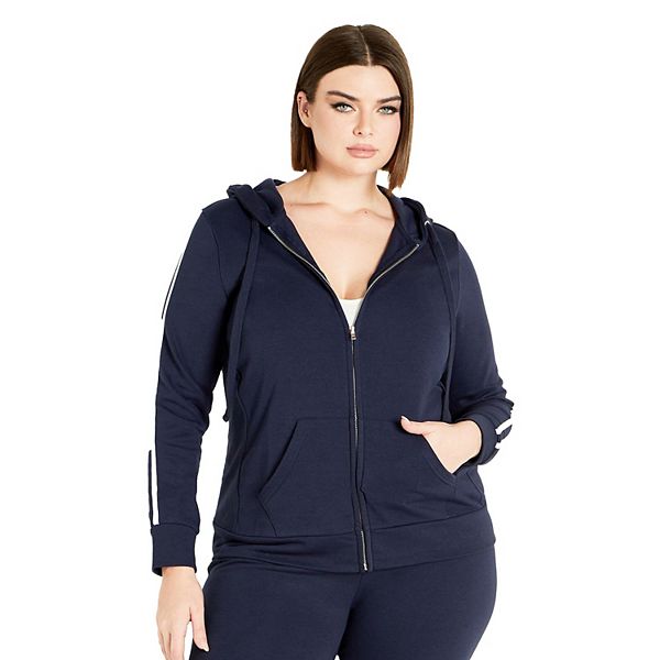 

Женская куртка plus size с двойной полосой Avenue, Navy