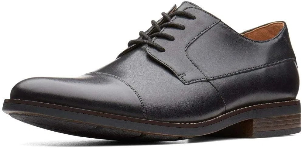 Мужские классические туфли на шнуровке Clarks Becken Cap, размер 9, черные