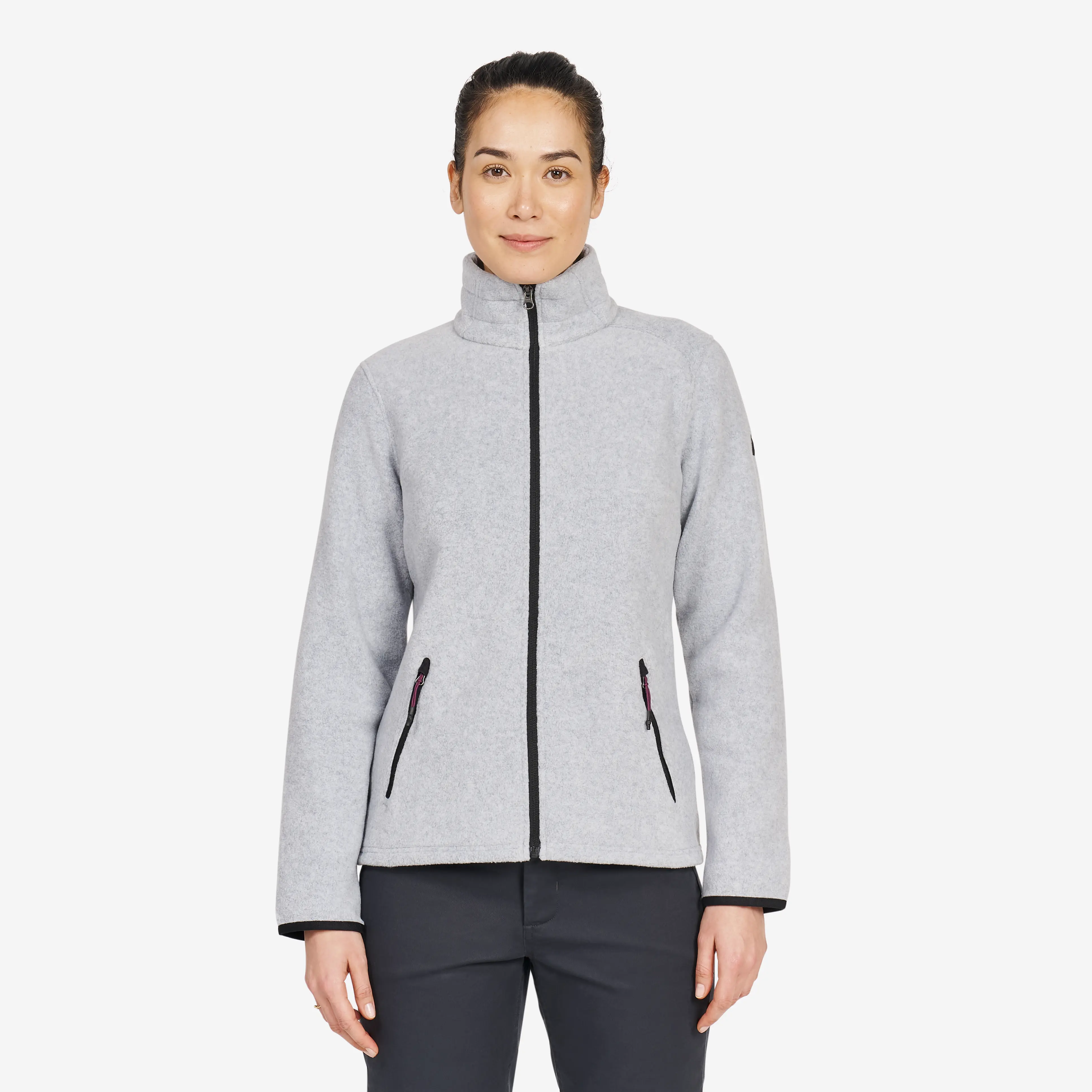 

Женская флисовая куртка для парусного спорта Tribord 100 графитового цвета