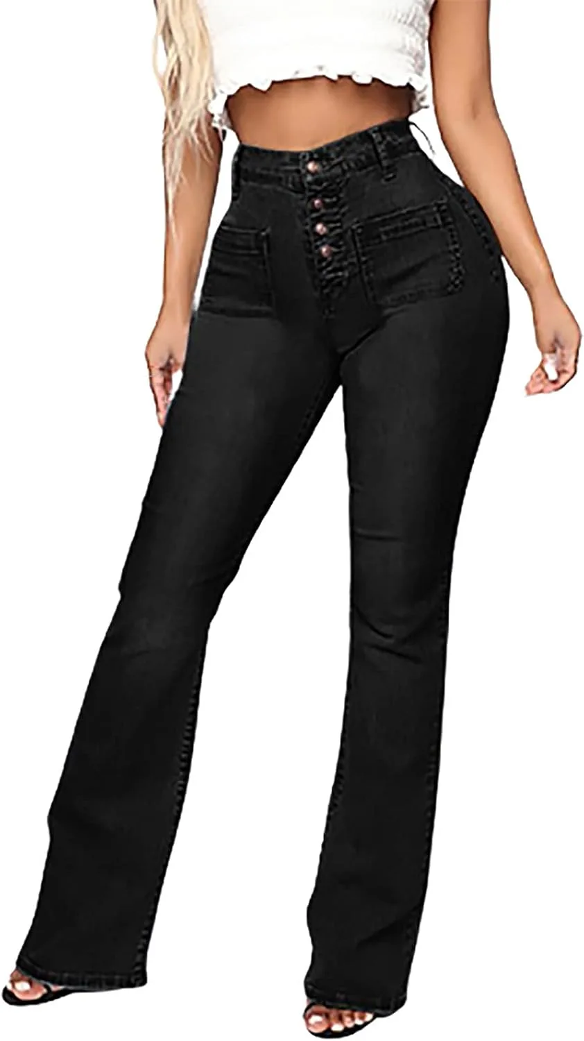 

Ctreela скинни джинсы для женщин high rise slim plus size button bell bottom