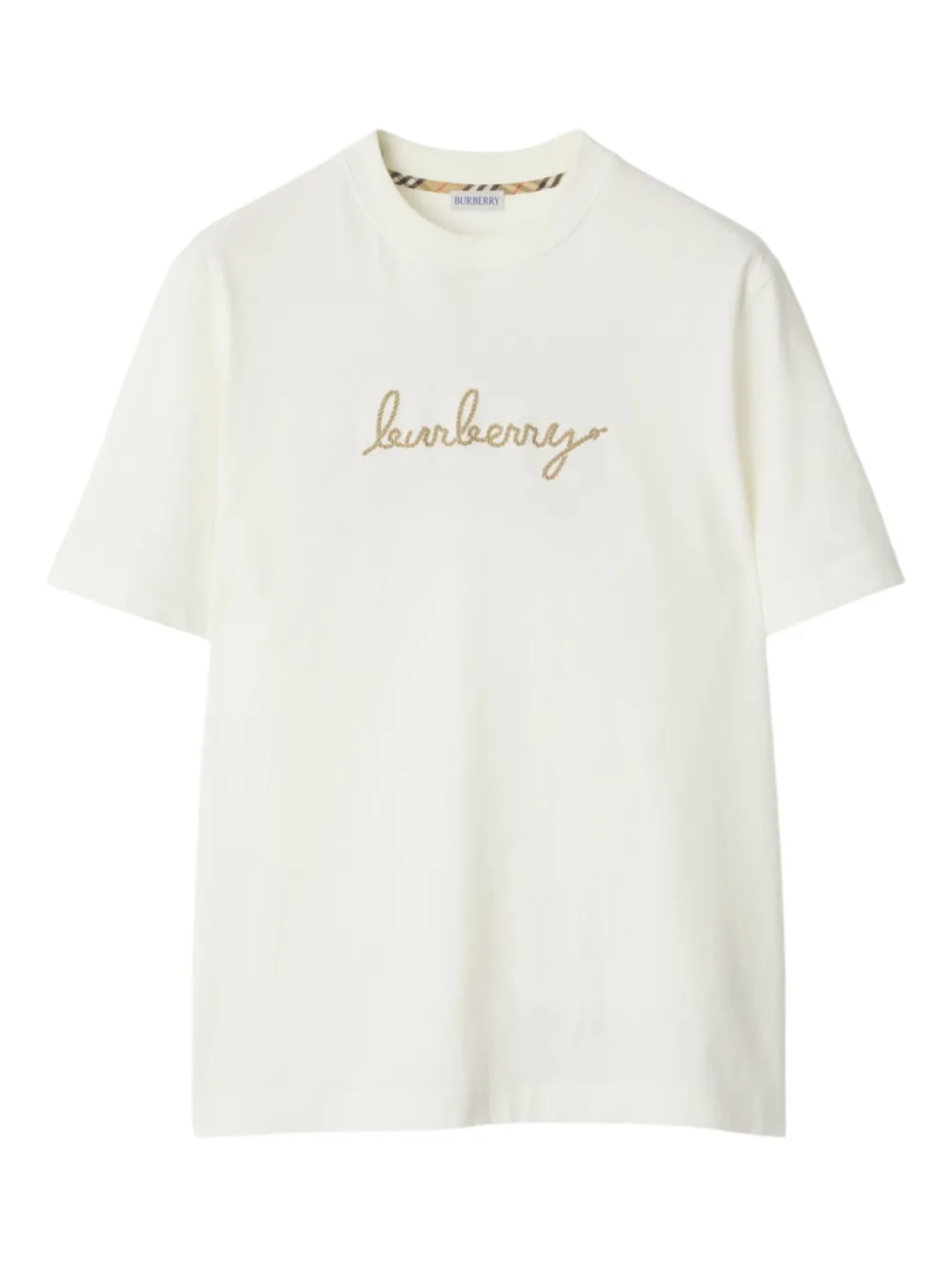 

Burberry футболка с декорированным логотипом, нейтральный