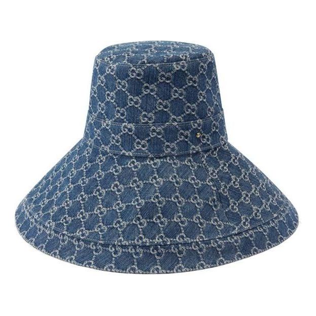 

Бейсболка Gucci Eco Washed-Denim Bucket Hat 'Blue', синий