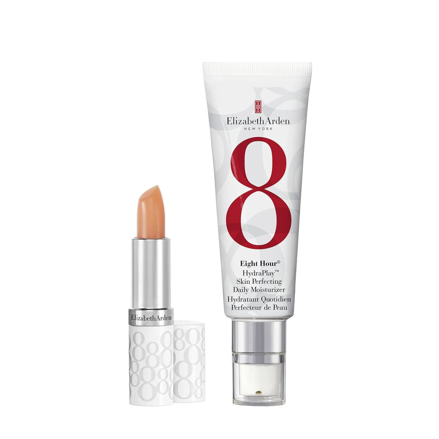 Увлажняющий крем для лица Elizabeth Arden Eight Hour HydraPlay Skin Perfecting Hydrating Face Moisturizer и бальзам для губ Eight Hour Cream Lip Protectant Stick