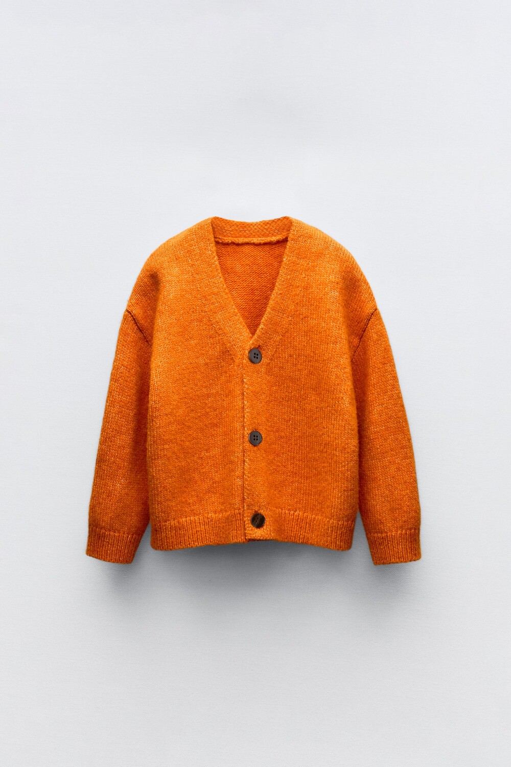 

Вязаный кардиган ZARA, оранжевый