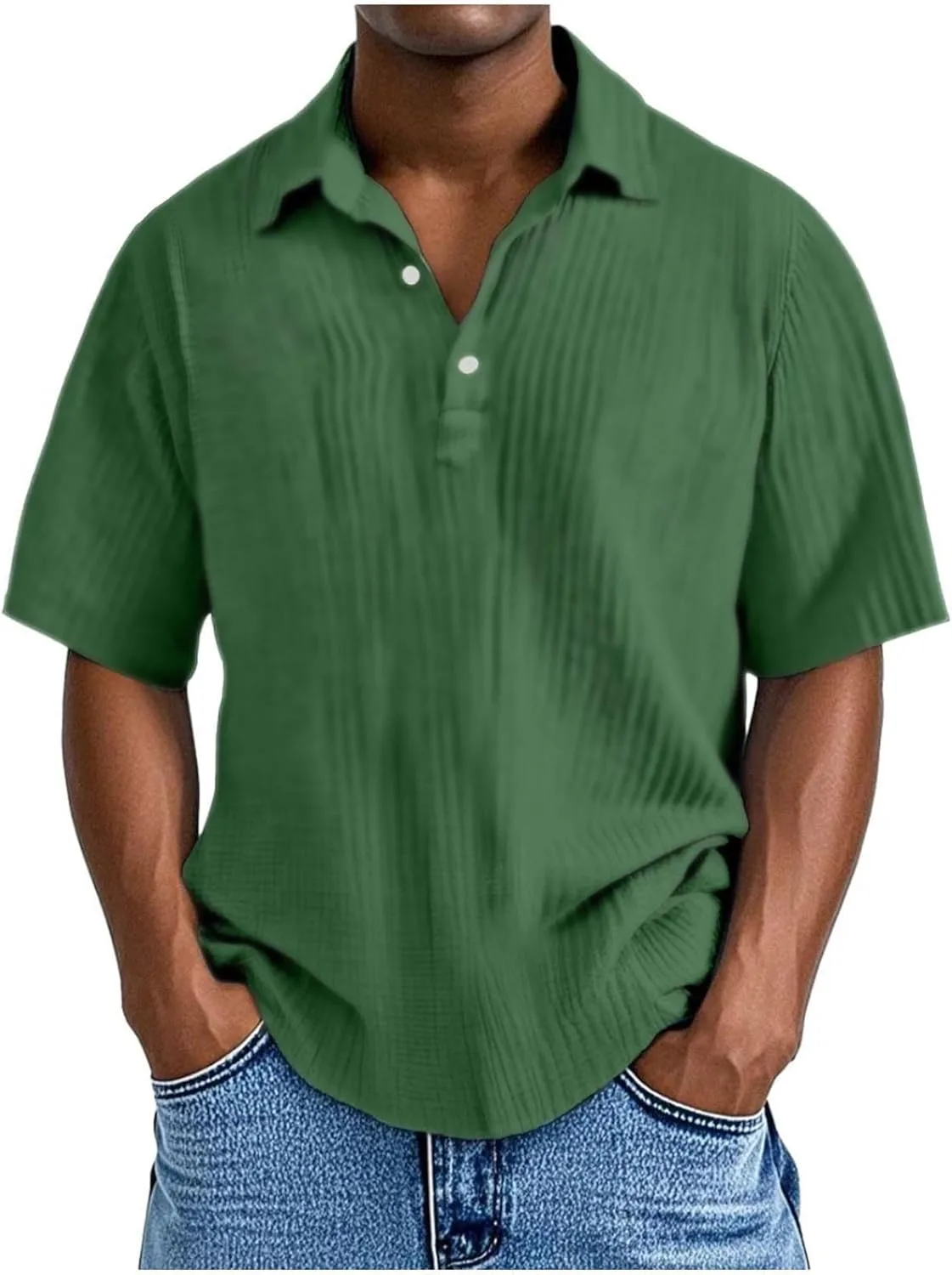 

Футболка с высоким воротником для мужчин, короткий рукав, базовый топ