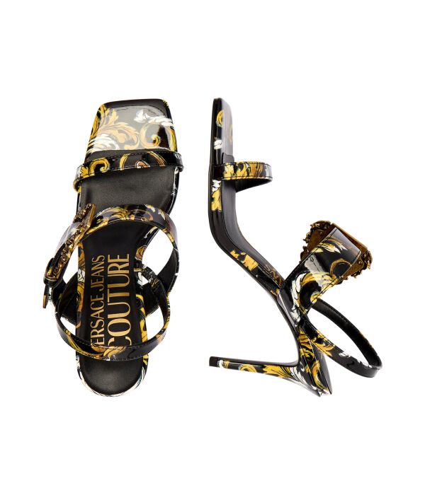 Босоножки на высоком каблуке Fondo Emily Dis. S71 Versace Jeans Couture, черный — фото 4