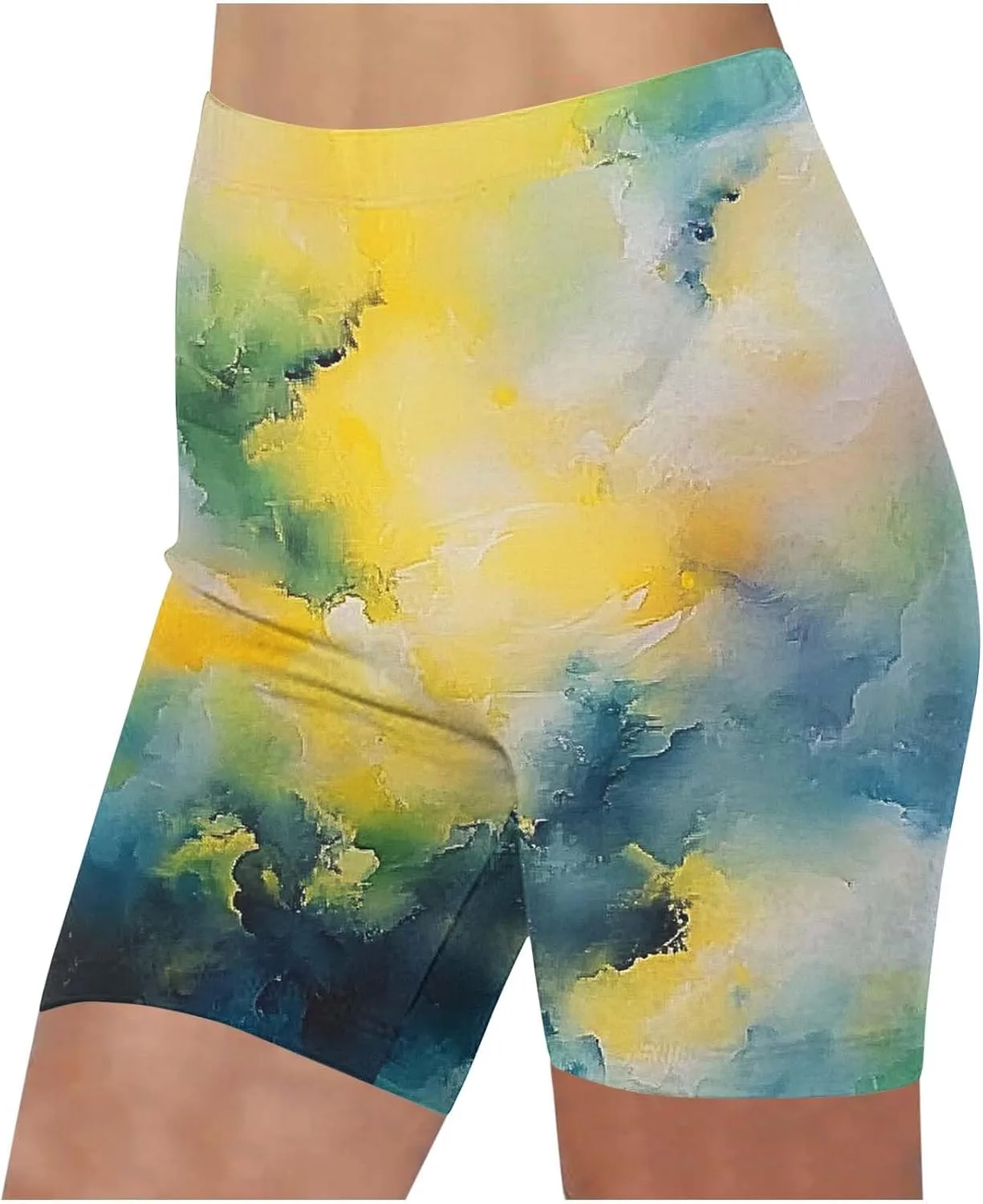 

Xiaojmake Женские шорты для тренировок с принтом тай-дай, High Waist, Seamless Compression