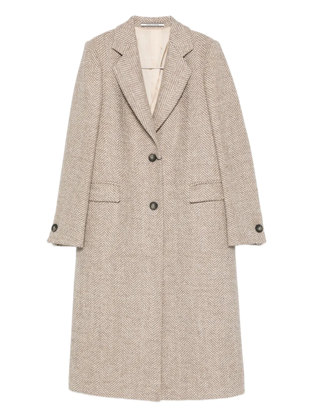 

Пальто с узором в елочку Tagliatore, нейтральный