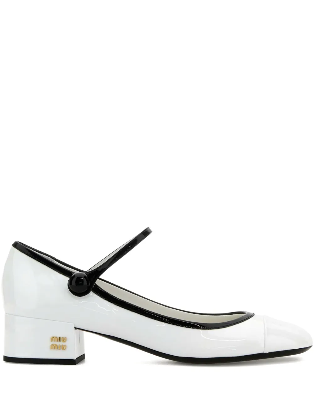 Туфли на каблуке MIU MIU, белый