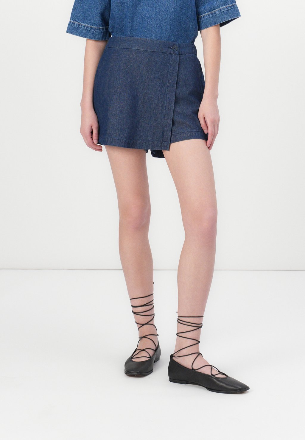 

Джинсовые шорты ONLALBERTA SKORT - Wrap skirt ONLY, цвет Dark Blue Denim