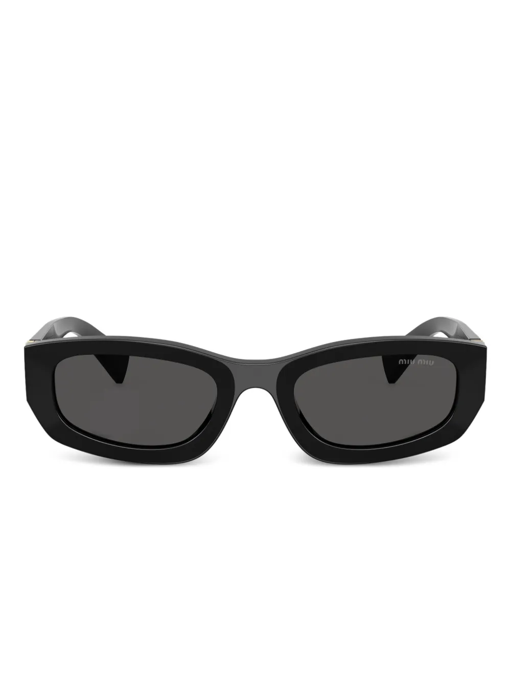 

Солнцезащитные очки в геометричной оправе с логотипом Miu Miu, черный