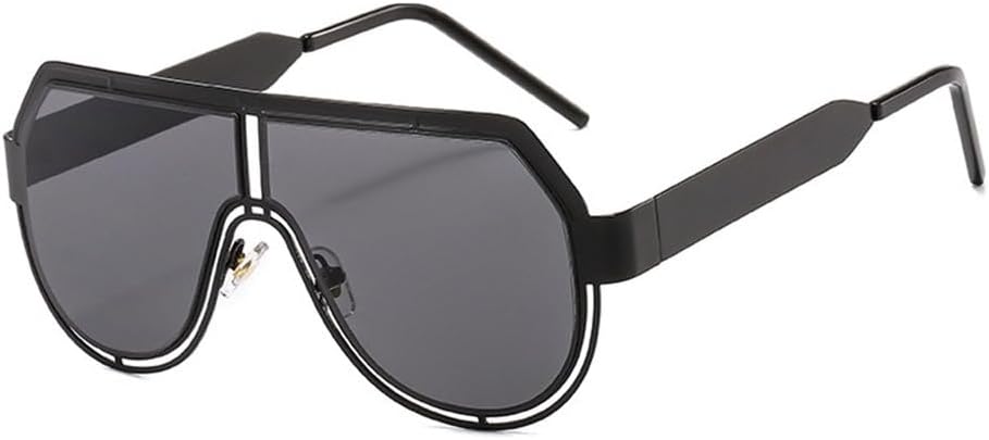 

Женские солнцезащитные очки с плоской верхней частью, увеличенного размера, в ретро-форме, в форме щита, классические, для мужчин и женщин, с защитой от ультрафиолета UV400 JWMSXYQR, C1 Black-black