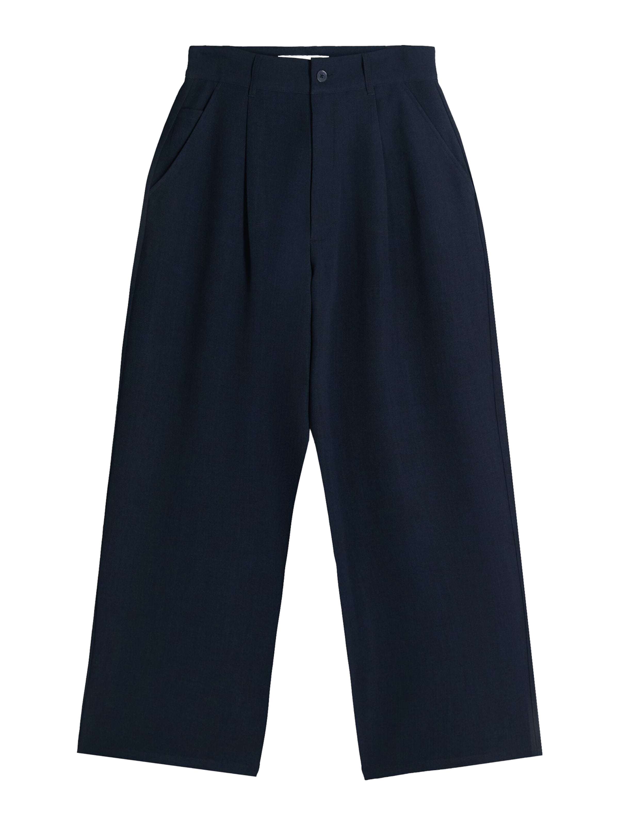 

Bershka Брюки с мешковатым кроем и складками спереди в цвете Navy