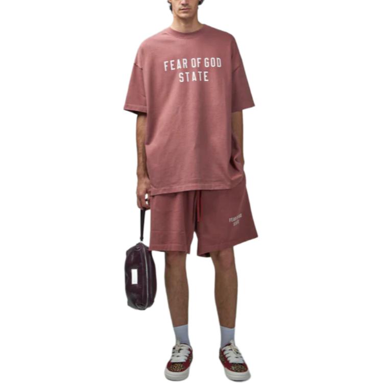 Тяжелая водолазка Fear Of God Essentials, Малиновый — фото 4