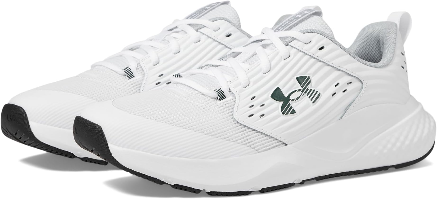 

Кроссовки Under Armour Charged Commit 4 Training Shoes, White/Mod Gray/Forest Green