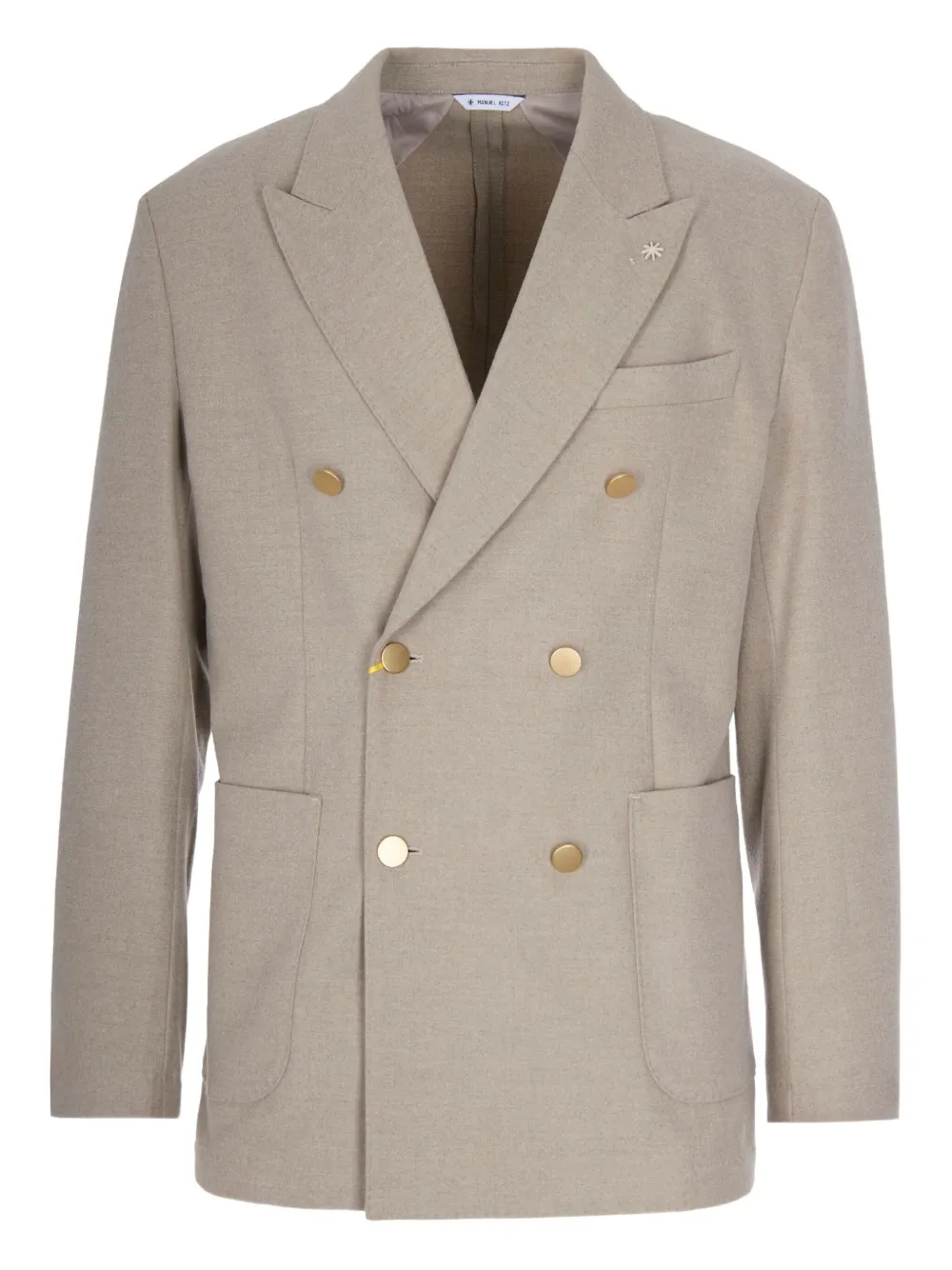 

Двубортный пиджак на пуговицах Manuel Ritz, нейтральный