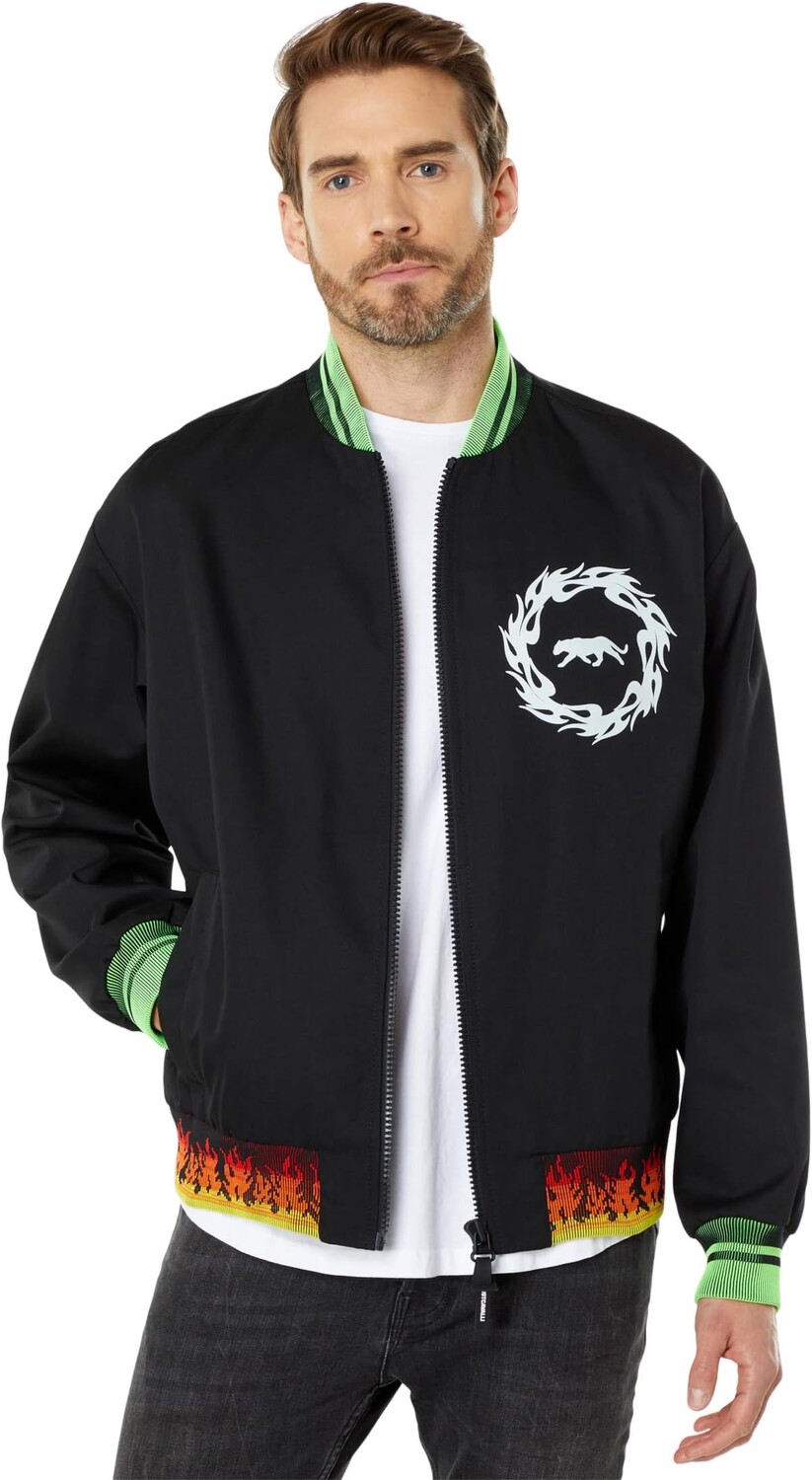 

Куртка Just Cavalli Gothic Logo Bomber, черный