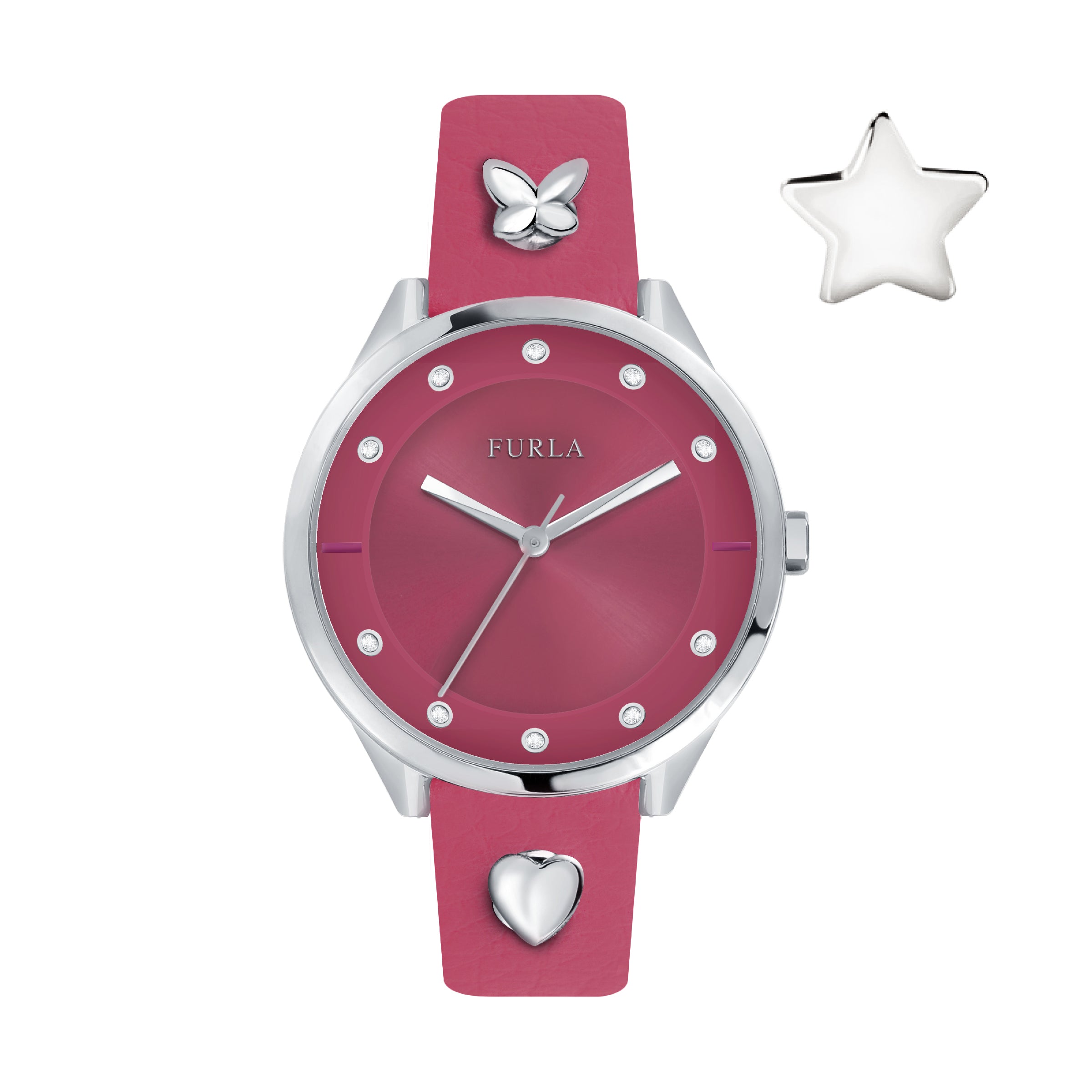 

Женские часы Furla Pin Pink Dial из телячьей кожи