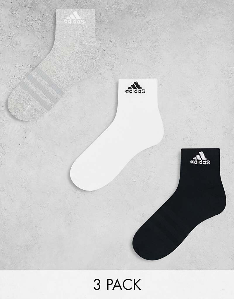 

Черные, белые и серые носки adidas Training – в упаковке из 3 штук