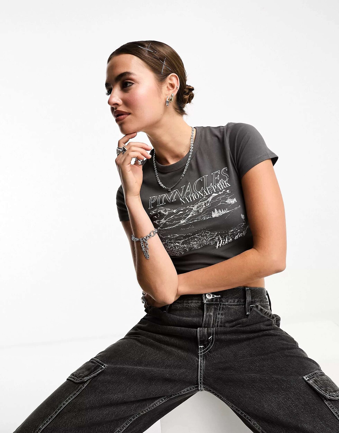 

Хлопок:Приталенная микро-футболка с живописным рисунком Cotton:On