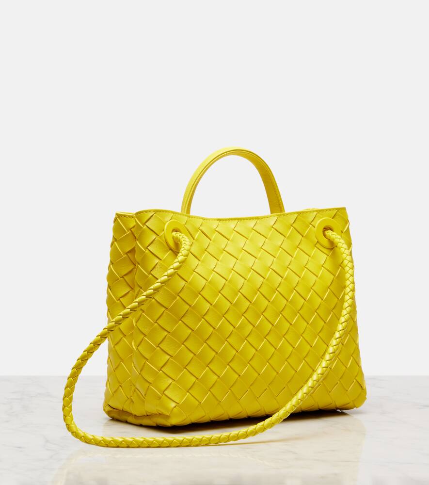 Сумка-тоут Andiamo Small из кожи Bottega Veneta, Sulfur-Muse B-Sulfur — фото 4