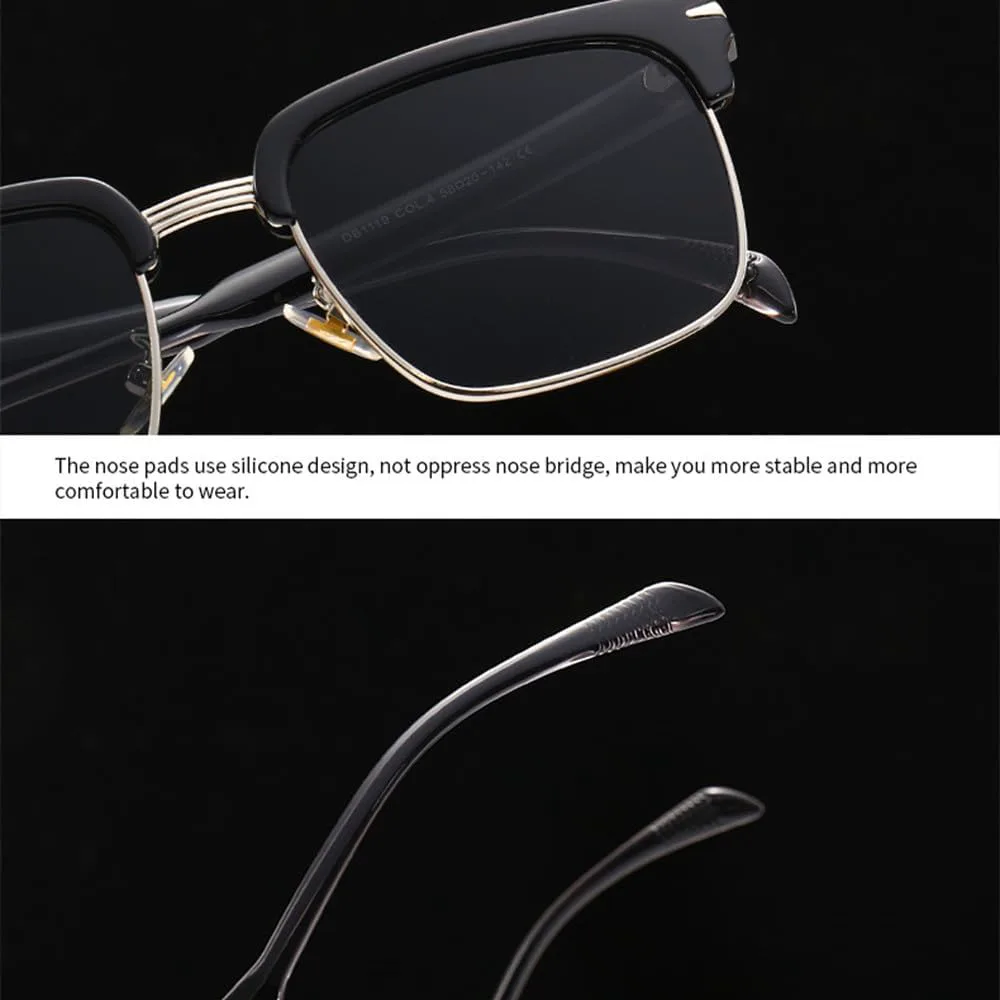 

LVTFCO Модные солнцезащитные очки с оправой в виде бровей, мужские, в стиле ретро, ​​классические очки для вождения, защита от ультрафиолета UV400, Brown