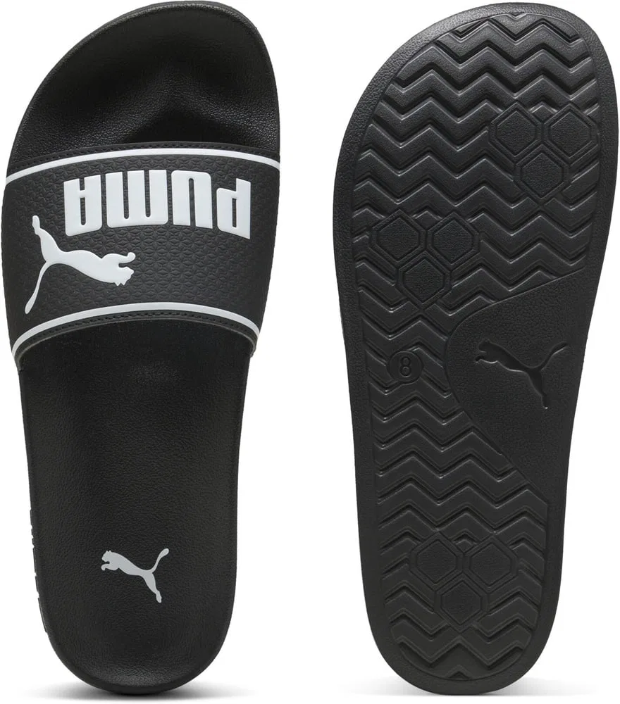 Шлепанцы с кожаным ремешком Puma, черный — фото 3