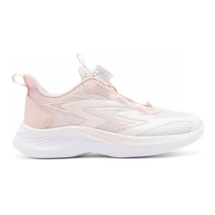 Детские кроссовки для белья Light Speed Low Top Jordan White Cloud Pink QIAODAN, бело-розовые — фото 2
