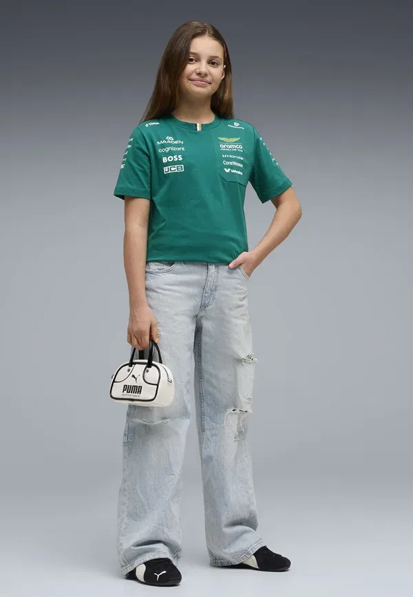 Футболка Puma X Aston Martin Aramco F1 Team Replica T-Shirt Print, зеленый люкс — фото 3