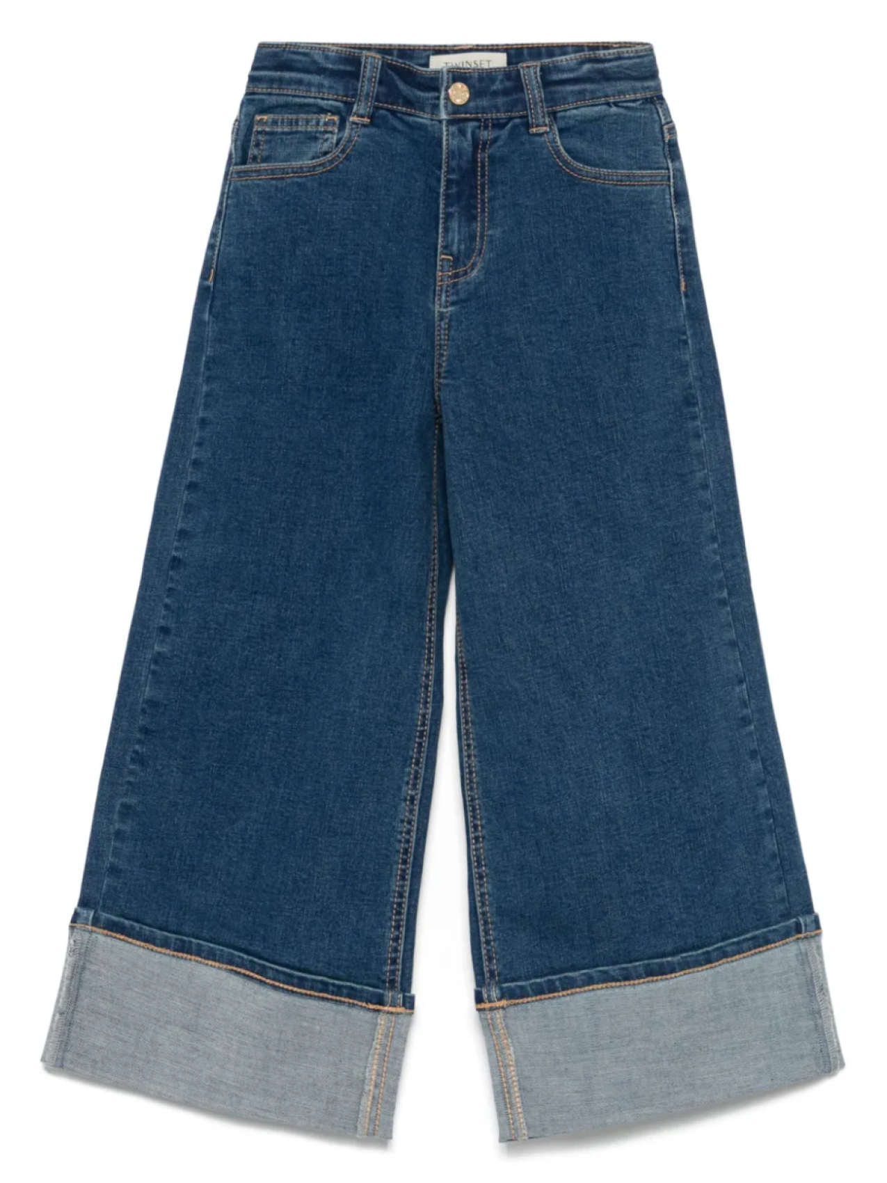 

TWINSET Kids широкие джинсы, синий