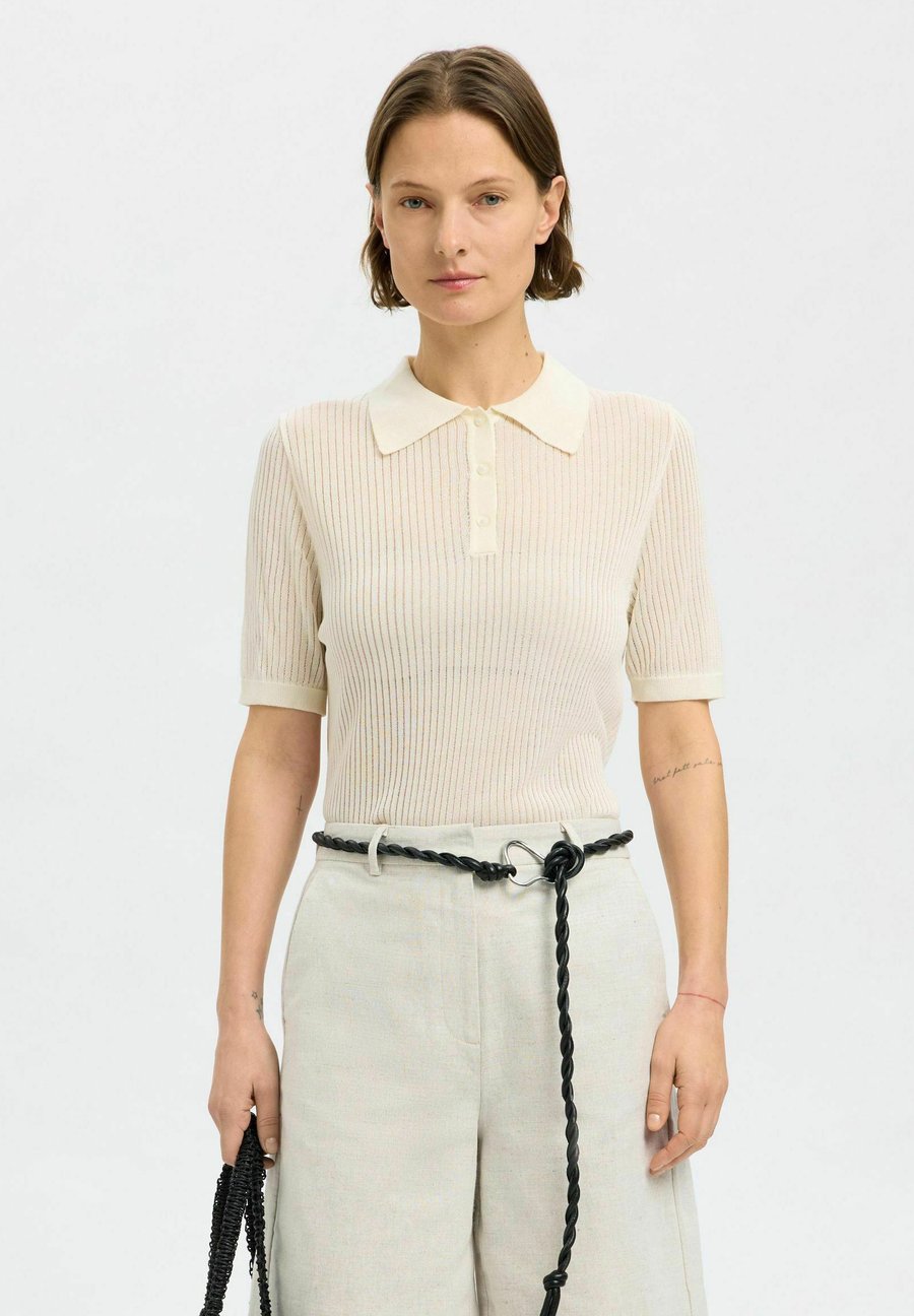 

Поло Selected Femme Polo shirt, Snow White/White
