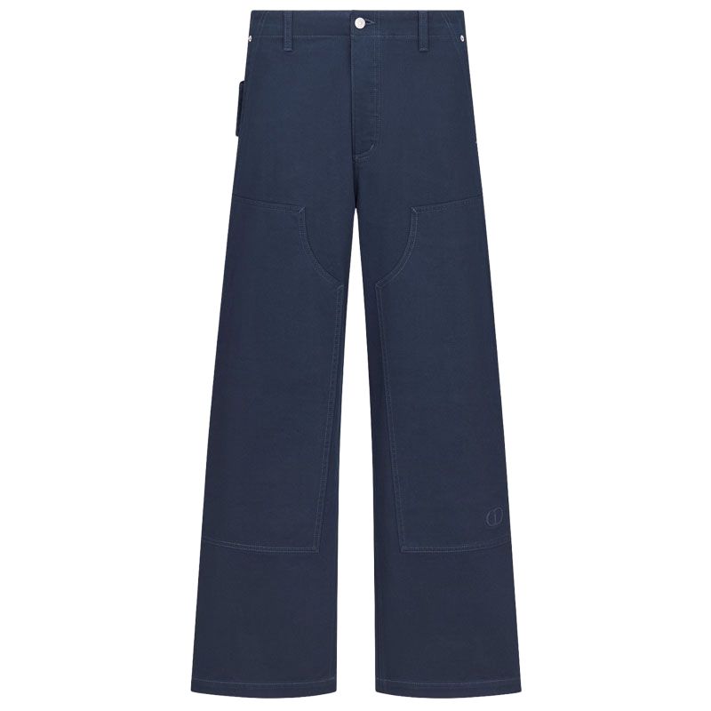 

DIOR SS25 летняя коллекция мужской одежды карго брюки мужские marine blue