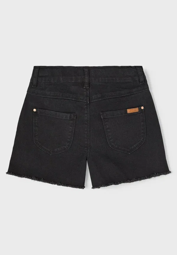 Шорты джинсовые Name It Nkfrose hw mom dnm shorts 8222 au noos denim shorts, черный деним — фото 4