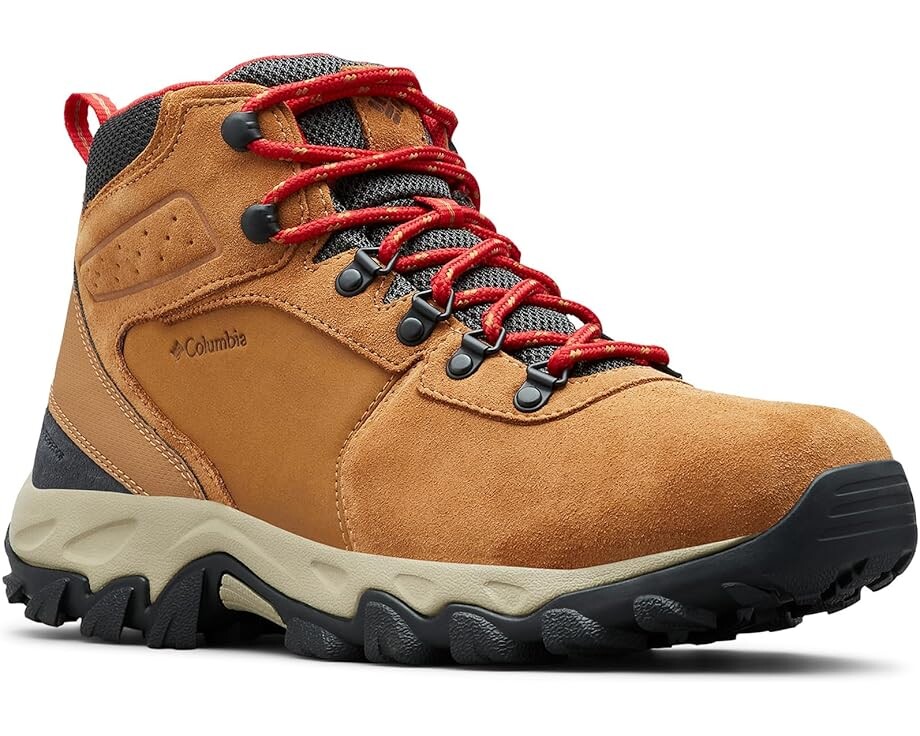 

Походная обувь Columbia Newton Ridge Plus II Suede Waterproof, цвет Elk/Mountain Red