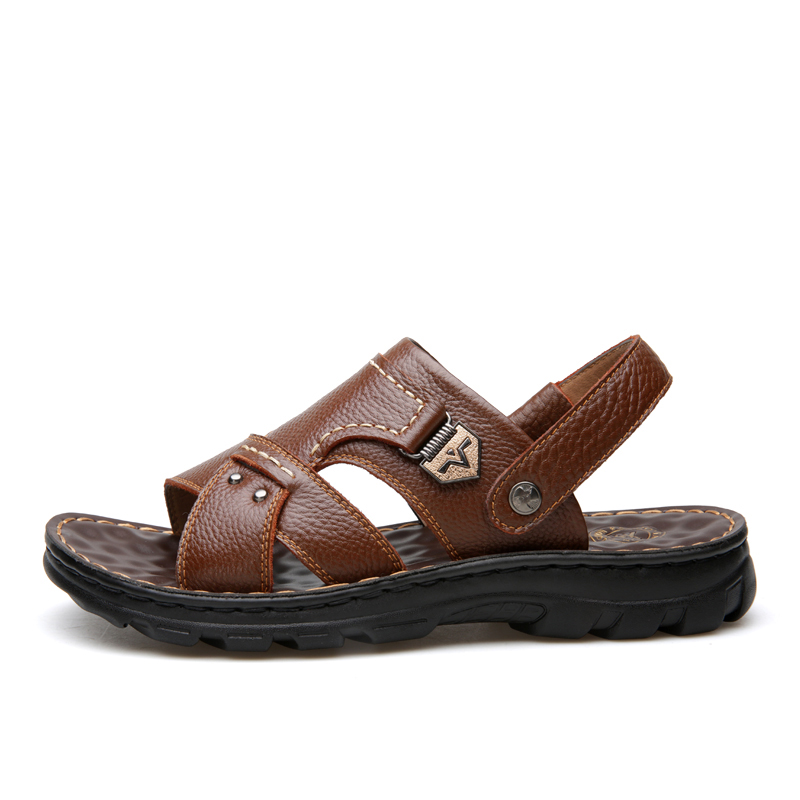 

EGCHI Мужские пляжные сандалии коричневые, цвет Brown