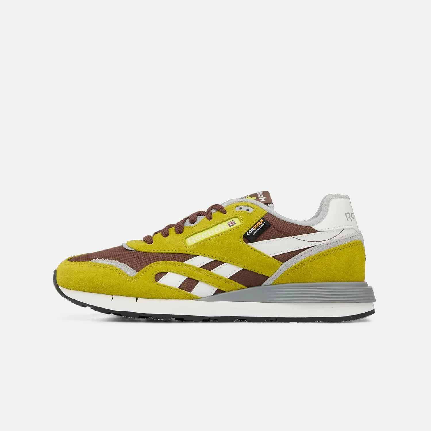 Кроссовки Reebok Unisex Classic Nylon 89, коричневый/салатовый — фото 3