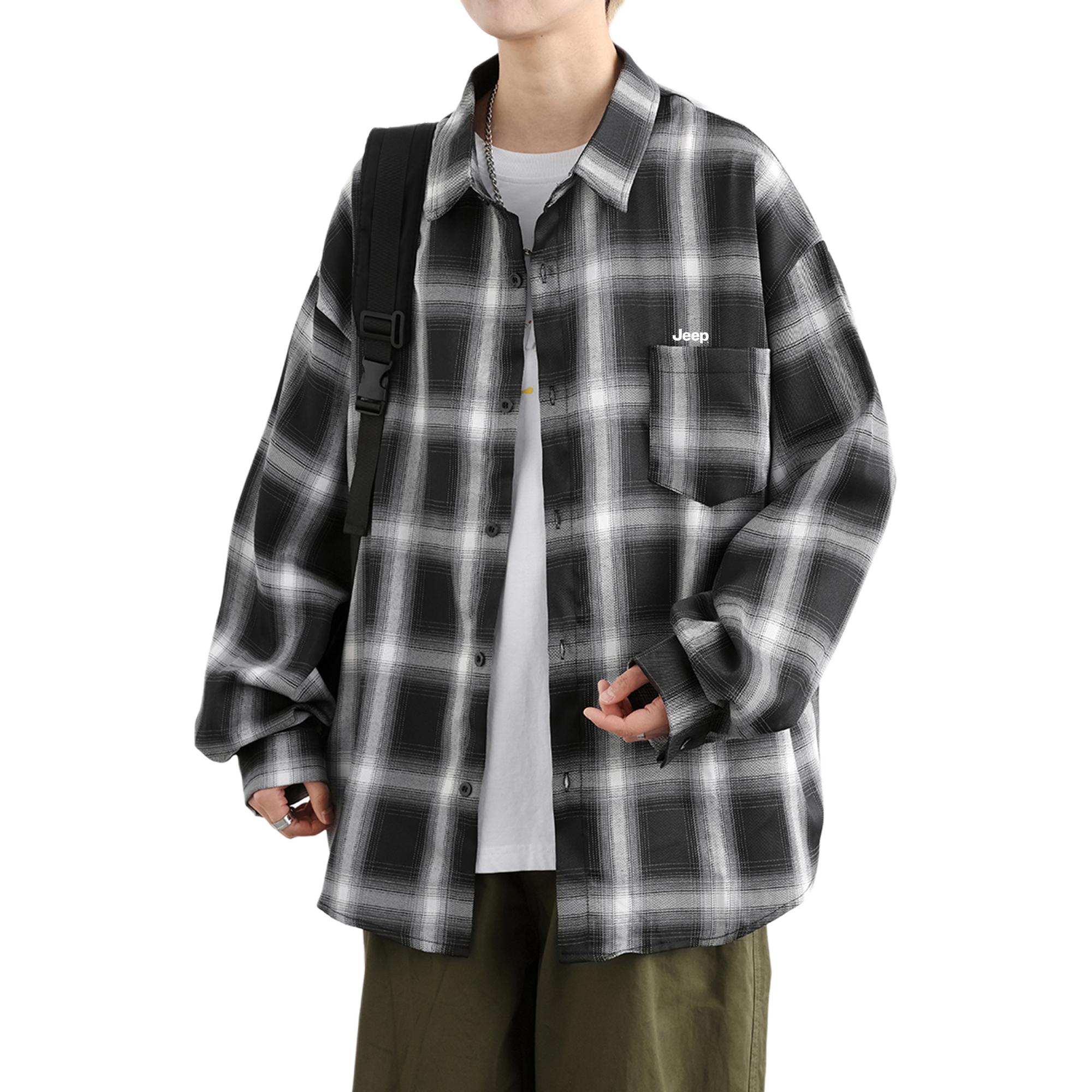 

Рубашка Unisex Lapel Moderate Jeep, синий