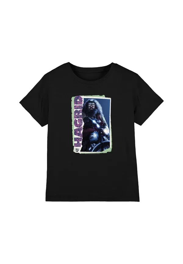 Футболка Harry Potter Rubeus Hagrid Photo Collage Print T-shirt Cotton Soul, черный