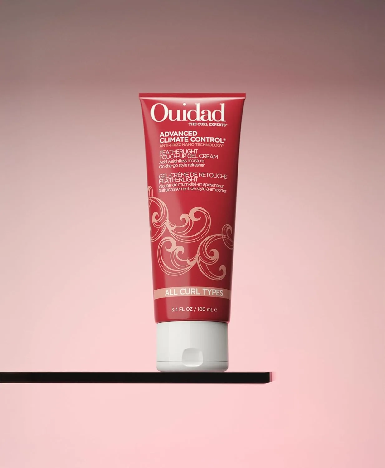 Ouidad Advanced Climate Control Featherlight Touch-Up Curl Gel Cream - 100 мл, технология Anti-Frizz Nano, освежитель для укладки, для тонких и средних текстур, для всех типов кудрей — фото 4