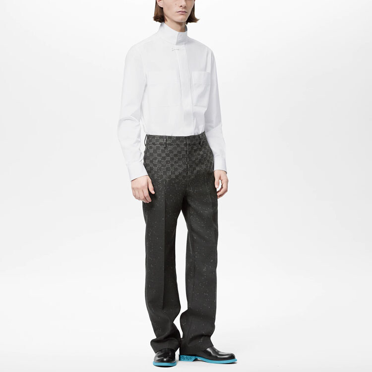 Новые квартальные продукты LV Casual Pants Men Black Louis Vuitton, черный — фото 2