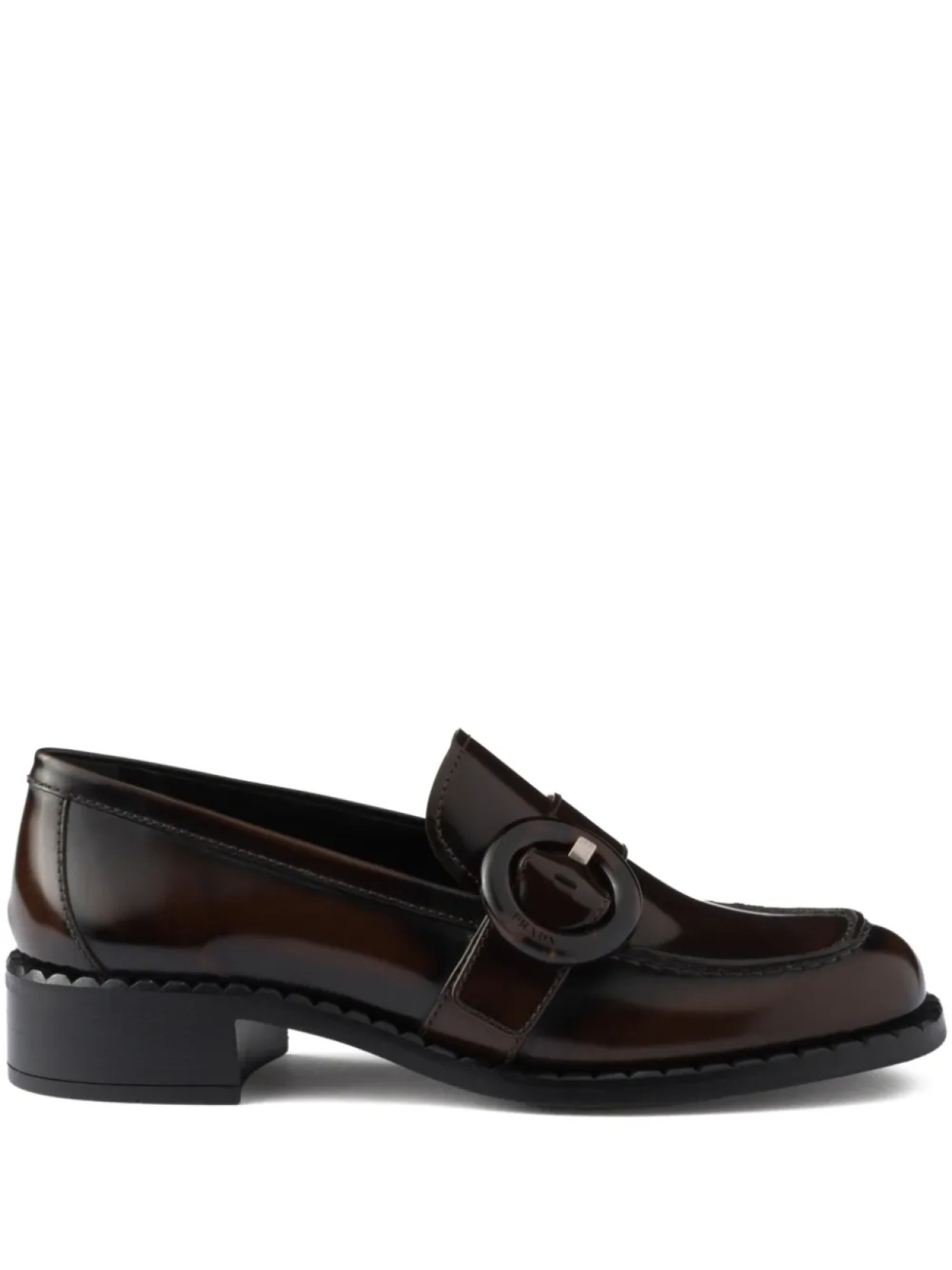 Кожаные лоферы Prada, коричневый