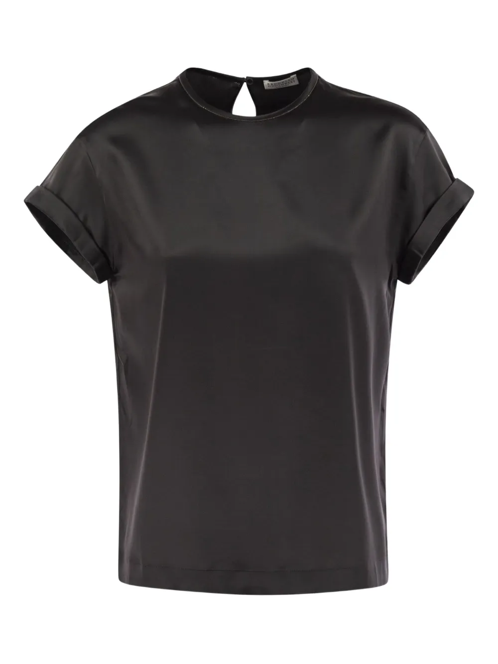 

Атласный топ Brunello Cucinelli, серый