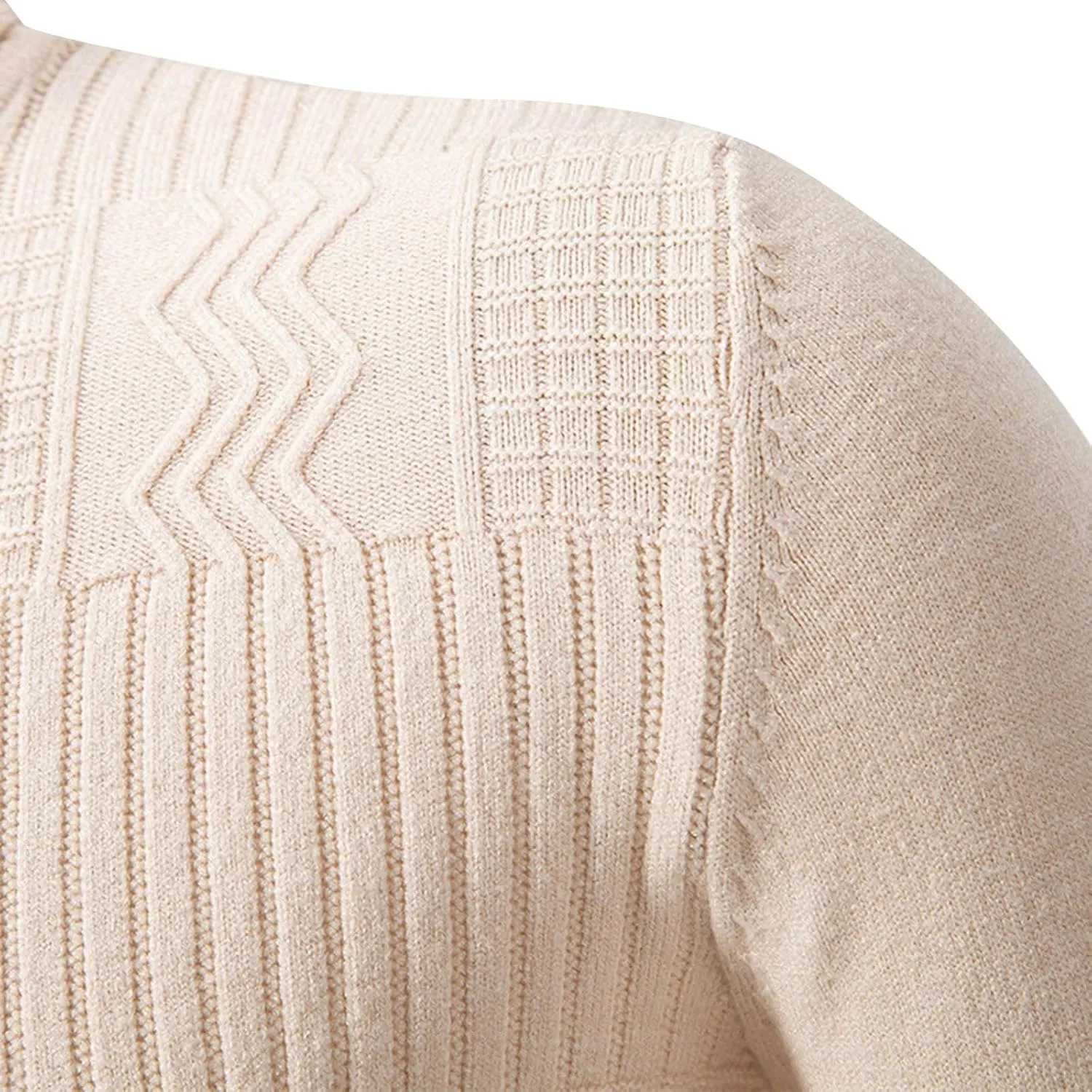 Мужской свитер Slim Fit водолазка Casual Twisted Knitted Pullover — фото 4