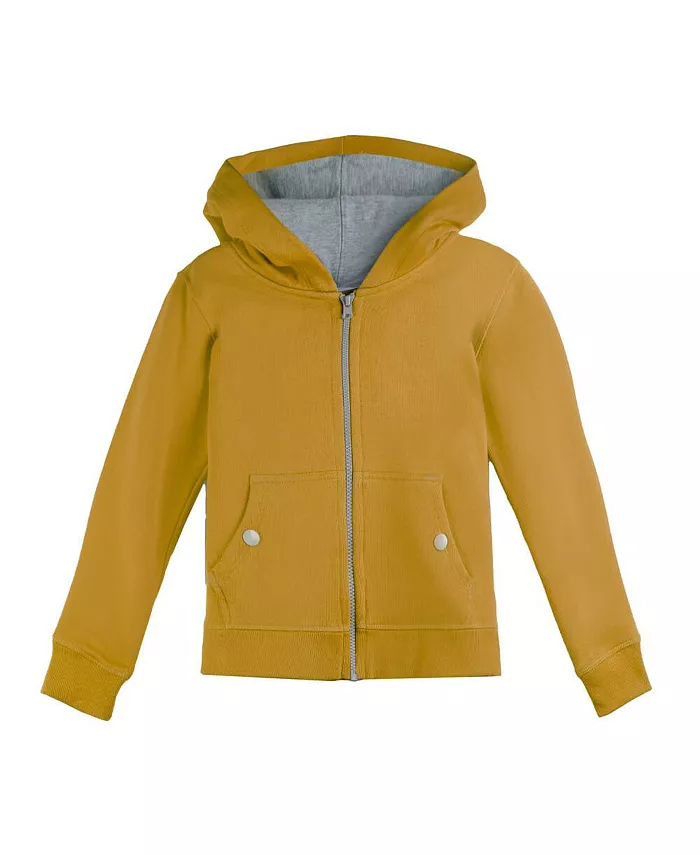 

Детская худи с карманом на молнии из органического хлопка Fair Trade Mightly, желтый