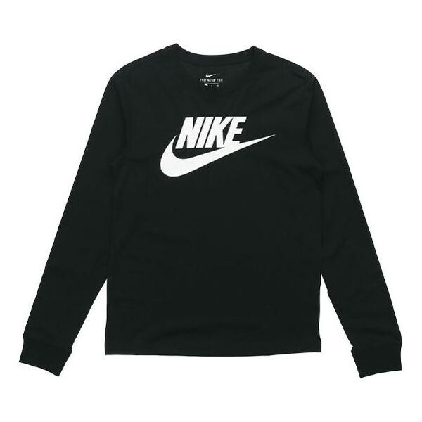 

Футболка sportswear futura icon logo printed casual collar long sleeved male black Nike, черный
