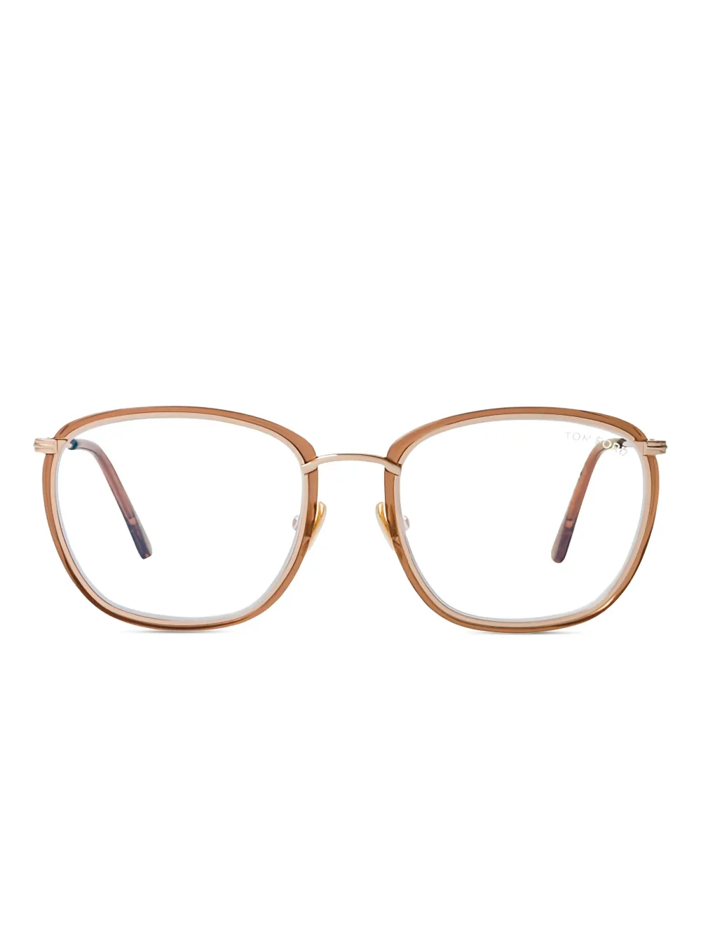 

Очки в геометричной оправе TOM FORD Eyewear, коричневый