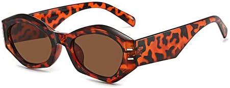 

Солнцезащитные очки Polygon для женщин, винтажные, неправильной формы, желейного цвета, мужские, в маленькой оправе, с защитой от УФ-излучения UV400 MTZJH, Leopard Tea