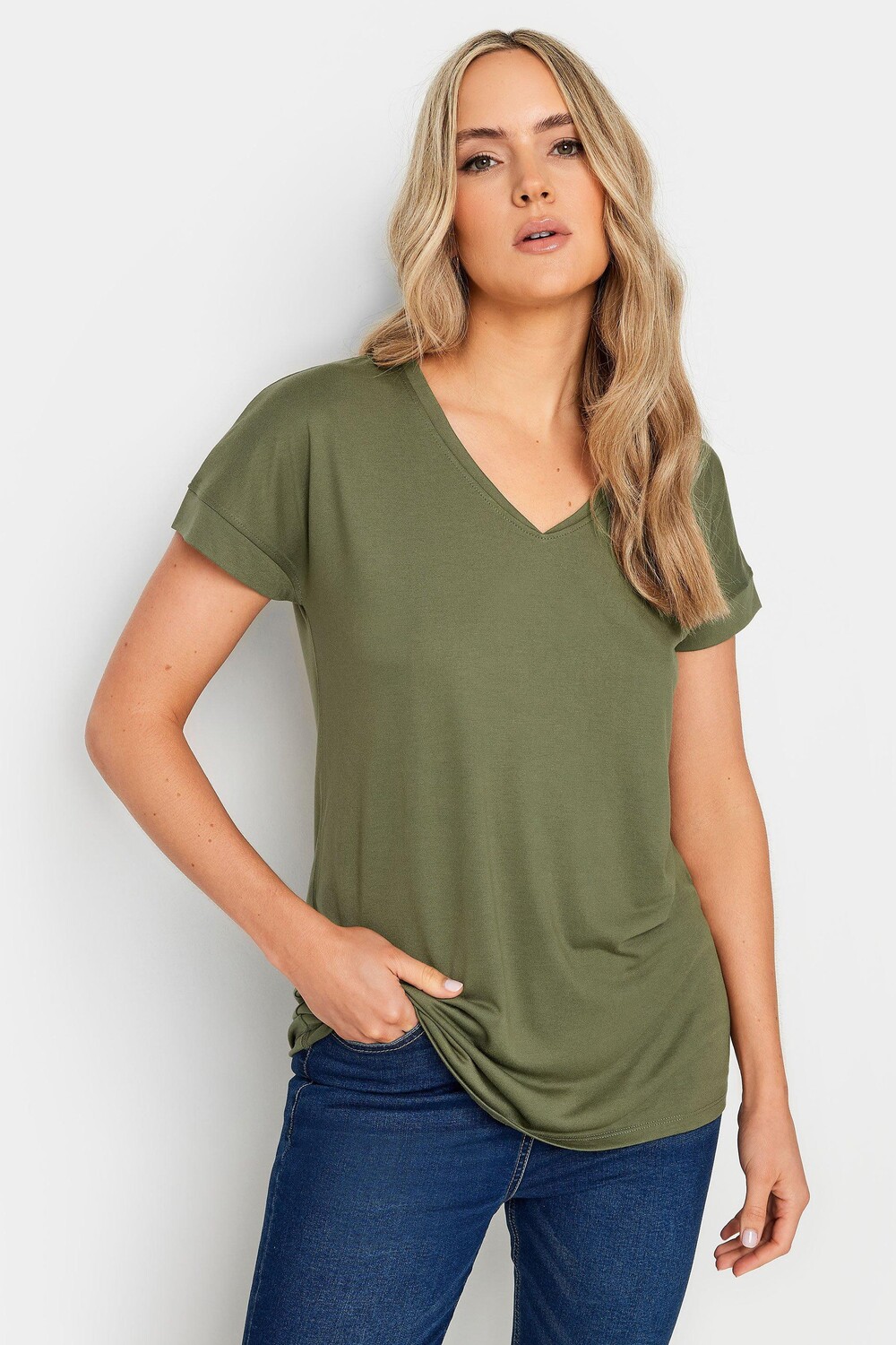 

Футболка Tall Premium с V-образным вырезом Long Tall Sally, зеленый