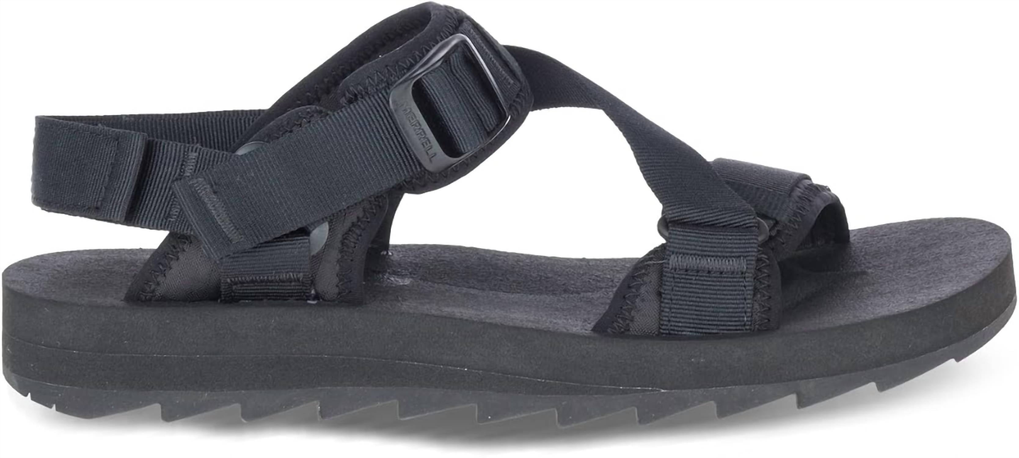 Мужские альпийские сандалии на липучке черные MERRELL — фото 2