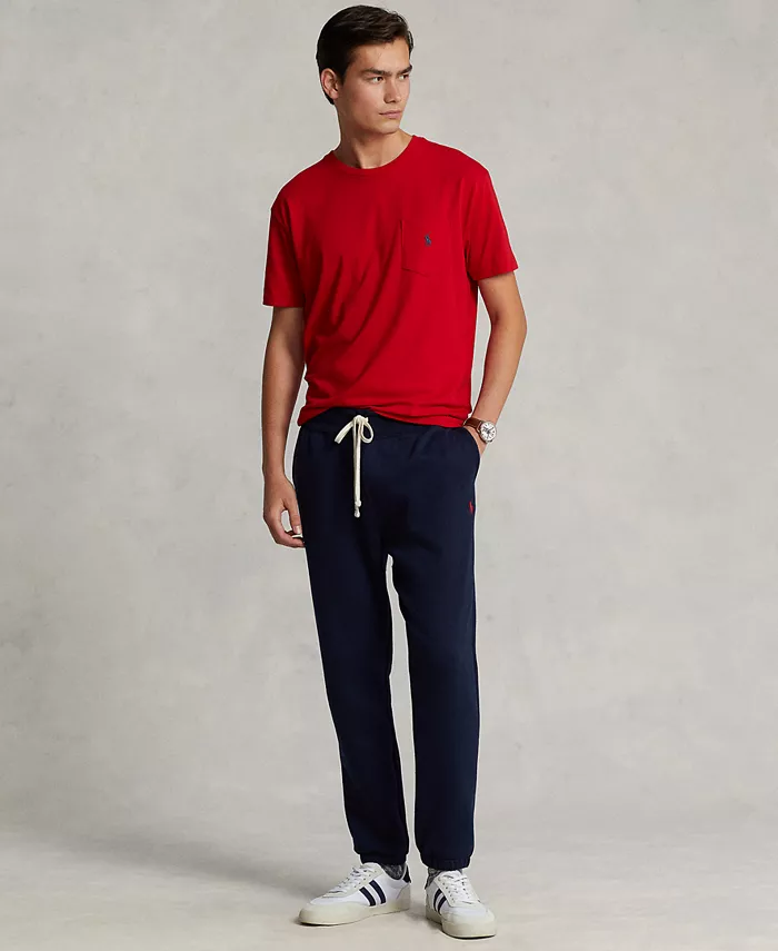 Мужская классическая футболка с карманом и круглым вырезом Polo Ralph Lauren, красный — фото 2